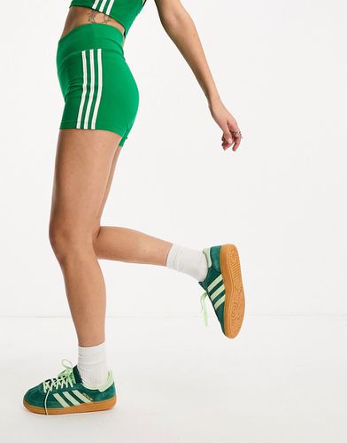Leggings in cotone verdi con 3 strisce - adidas Originals - Modalova