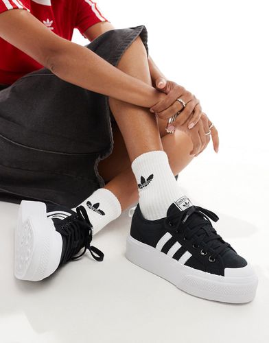 Nizza - Sneakers nere e bianche con suola platform - adidas Originals - Modalova