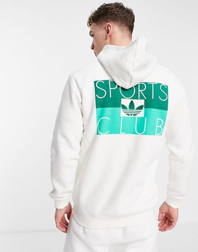Sports Club - Felpa con cappuccio in sporco con stampa sulla schiena - adidas Originals - Modalova