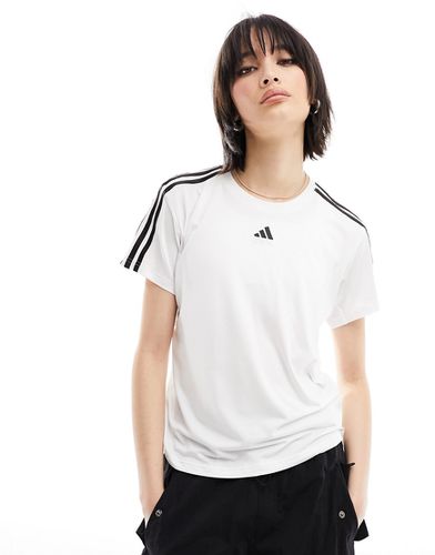 Adidas - Training Essentials - T-shirt bianca con 3 strisce - adidas performance - Modalova