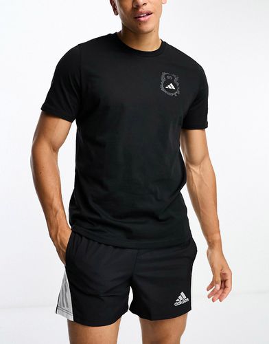Adidas Training - T-shirt nera con stampa di alligatore sul retro e logo - adidas performance - Modalova