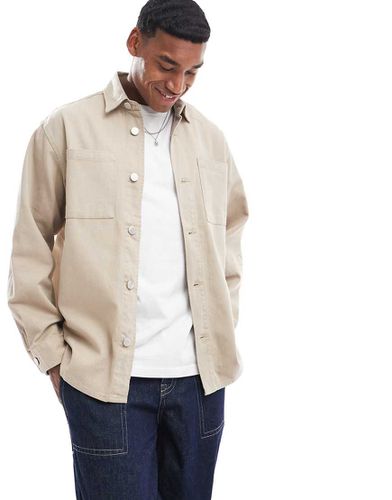 Giacca oversize beige in twill - ADPT - Modalova