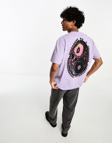 Dual - T-shirt lilla con stampa sul retro - AllSaints - Modalova