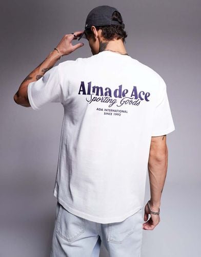 T-shirt bianca con stampa del logo sulla schiena - Alma De Ace - Modalova