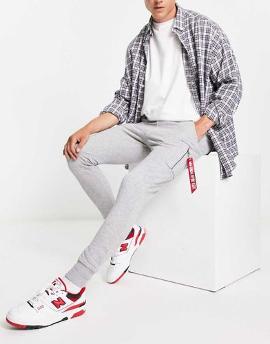 X-Fit - Joggers slim felpati cargo mélange - Alpha Industries - Modalova