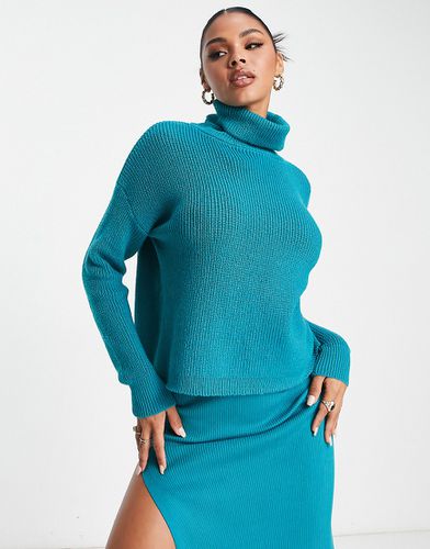 Maglione dolcevita in maglia -azzurro in coordinato - Aria Cove - Modalova