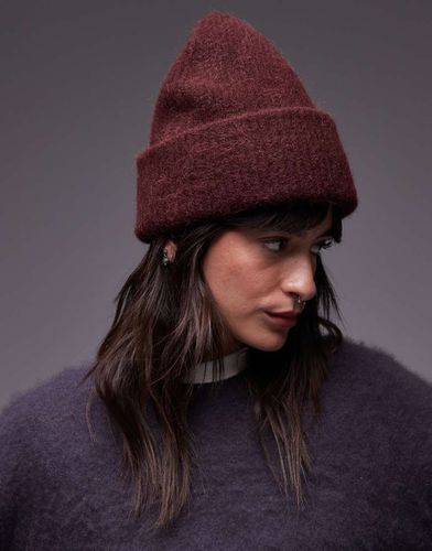 Cappello in misto alpaca bordeaux con risvolto - Arket - Modalova