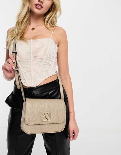 Borsa a tracolla beige chiaro - Armani Exchange - Modalova