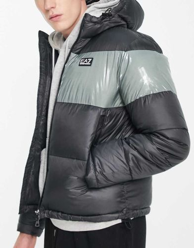 Armani - - Piumino imbottito color block - EA7 - Modalova