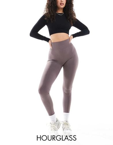 Hourglass - Leggings da allenamento a vita alta violetto senza cuciture - ASOS - Modalova