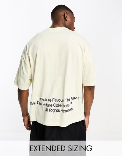 ASOS Dark Future - T-shirt oversize con stampe sul retro colore - ASOS DESIGN - Modalova