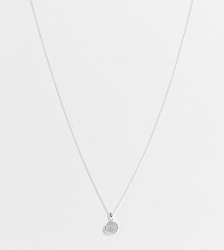 Collana in sterling con ciondolo a forma di perla sintetica color - ASOS DESIGN - Modalova