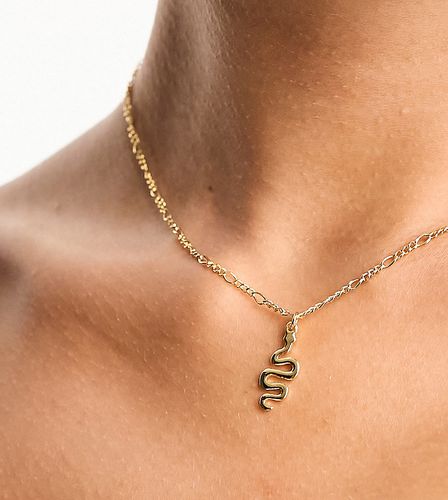 Collana placcata 14 k con pendente a forma di serpente - ASOS DESIGN - Modalova