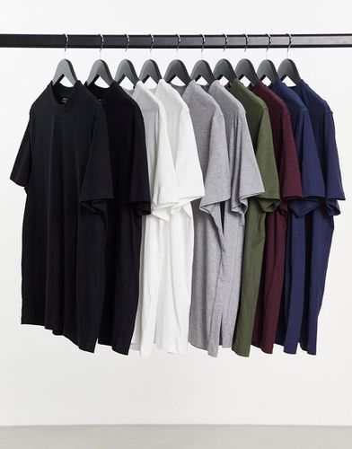 Confezione da 10 T-shirt girocollo in colorazioni multiple - ASOS DESIGN - Modalova