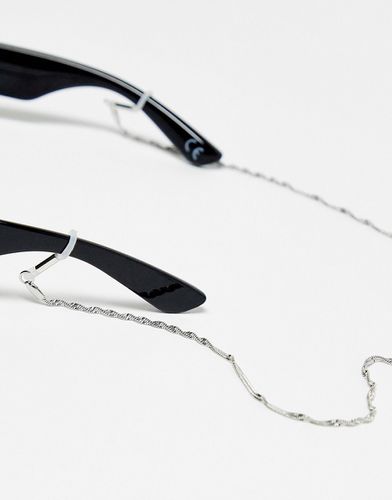 Catenina per occhiali da sole argentata skinny stile corda in acciaio inossidabile resistente all'acqua - ASOS DESIGN - Modalova