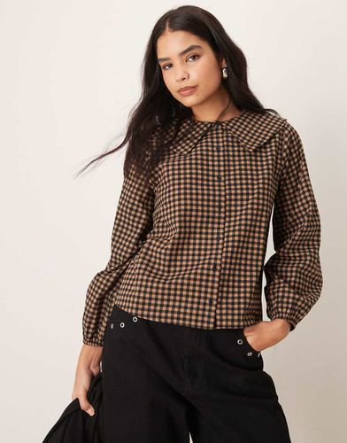 Camicia con colletto e stampa a quadri - ASOS DESIGN - Modalova