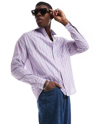 Camicia oversize anni '90 viola a righe - ASOS DESIGN - Modalova