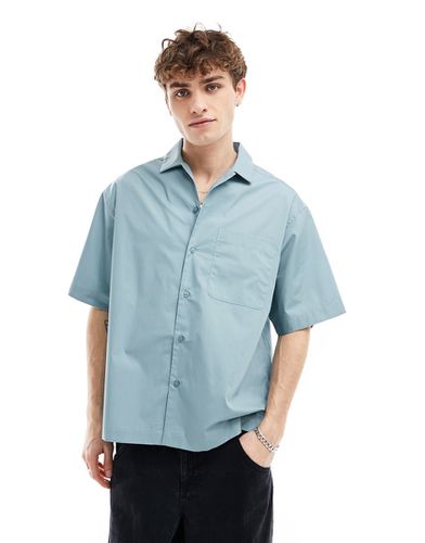 Camicia oversize in popeline -azzurro chiaro - ASOS DESIGN - Modalova