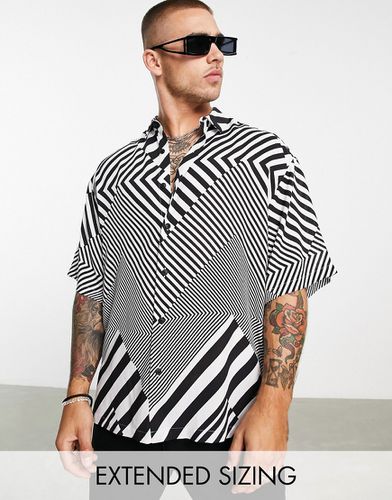 Camicia oversize squadrata con stampa geometrica - ASOS DESIGN - Modalova