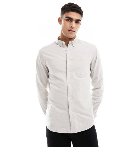 Camicia Oxford slim color avena - ASOS DESIGN - Modalova