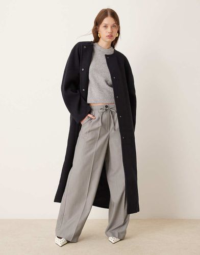 Cappotto casual oversize senza colletto color - ASOS DESIGN - Modalova