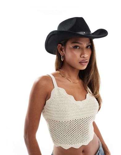 Cappello da cowboy strutturato con stelline - ASOS DESIGN - Modalova