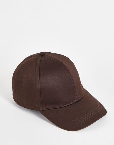 Cappellino con visiera color cioccolato - ASOS DESIGN - Modalova