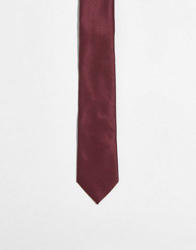 Cravatta sottile bordeaux - ASOS DESIGN - Modalova