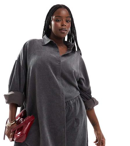 ASOS DESIGN Curve - Camicia oversize in velluto a coste miste in coordinato - ASOS Curve - Modalova