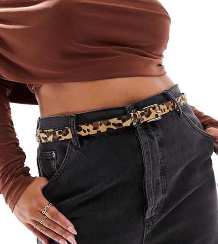 ASOS DESIGN Curve - Cintura skinny da jeans per vita e fianchi leopardata con finitura boyfriend - ASOS Curve - Modalova