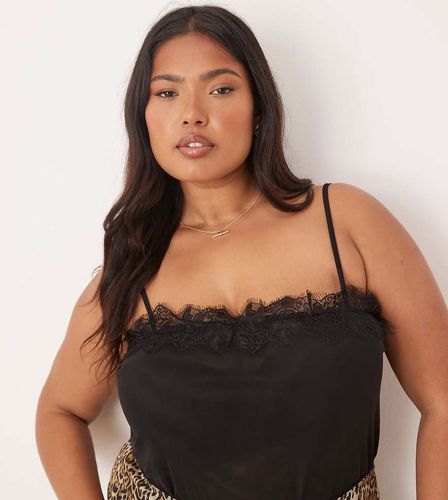 ASOS DESIGN Curve - Body en tulle avec bords en dentelle - Asos Curve - Modalova