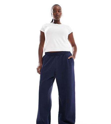 ASOS DESIGN Curve - Joggers dritti pesanti color con pince - ASOS Curve - Modalova