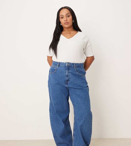 ASOS DESIGN Curve - Jean bouffant à taille haute - moyen - Asos Curve - Modalova