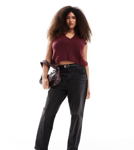 ASOS DESIGN Curve - Mom jeans slim confortevoli slavato - ASOS Curve - Modalova