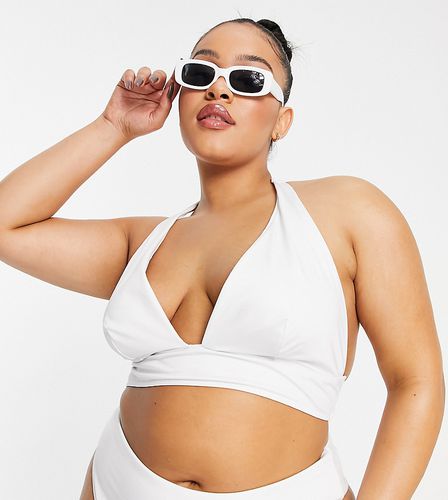 ASOS DESIGN Curve - Mix and Match - Top bikini allacciato al collo con scollo profondo - ASOS Curve - Modalova