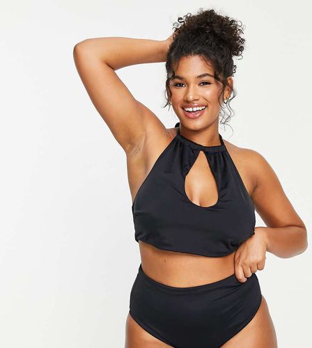 Curve - Mix and Match - Top bikini allacciato al collo con apertura a goccia - ASOS DESIGN - Modalova