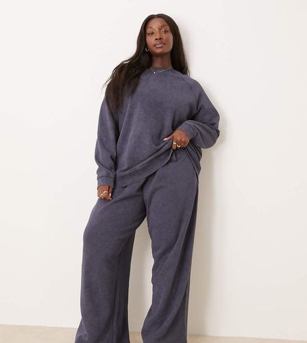 ASOS DESIGN Curve - Pantalon de jogging d'ensemble ample et oversize - Bleu marine délavé - Asos Curve - Modalova