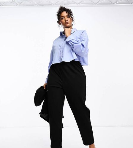 ASOS DESIGN Curve - Pantaloni sartoriali affusolati neri in jersey - ASOS Curve - Modalova