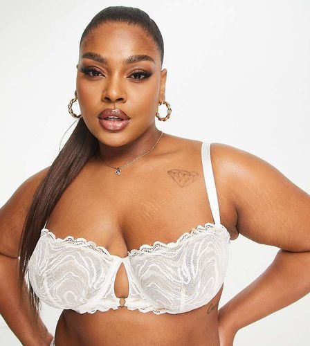 ASOS DESIGN Curve - Reggiseno a balconcino da sposa con motivo astratto metallizzato - ASOS Curve - Modalova