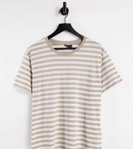 ASOS DESIGN Curve - T-shirt marrone e bianca a righe - ASOS Curve - Modalova