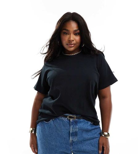 ASOS DESIGN Curve - T-shirt nera pesante vestibilità classica - ASOS Curve - Modalova