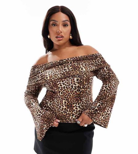 ASOS DESIGN Curve - Top monospalla aderente con scollo animalier - ASOS Curve - Modalova