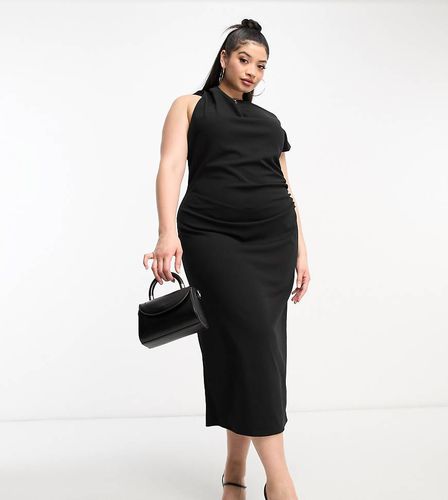 ASOS DESIGN Curve - Vestito midi accollato arricciato sulla spalla - ASOS Curve - Modalova