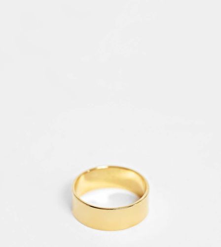 Anello a fascia placcato 14ct - ASOS DESIGN - Modalova