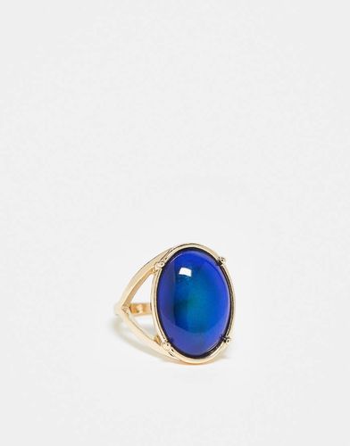 Anello dorato con pietra dell'umore - ASOS DESIGN - Modalova