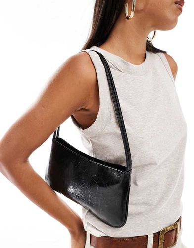 Borsa da spalla nera con tracolla doppia sottile - ASOS DESIGN - Modalova