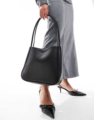 Borsa shopping tubolare nera - ASOS DESIGN - Modalova