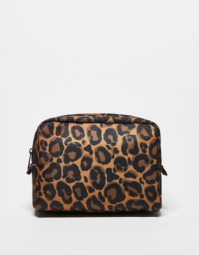 Beauty-case con stampa leopardata - ASOS DESIGN - Modalova