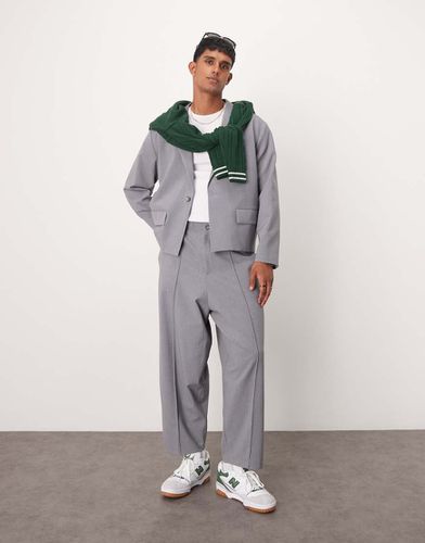 Giacca da abito squadrata extra larga grigia - ASOS DESIGN - Modalova