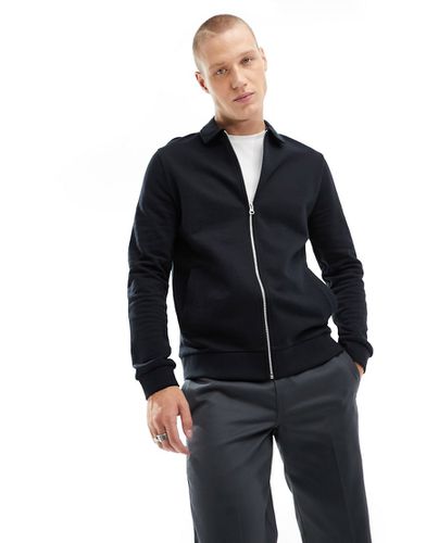 Giacca harrington vestibilità standard in jersey nera - ASOS DESIGN - Modalova